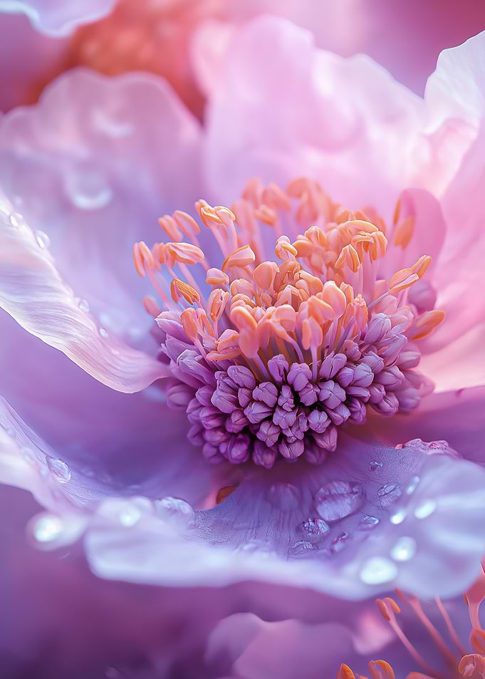 Close-up Pink Scabiosa Flower