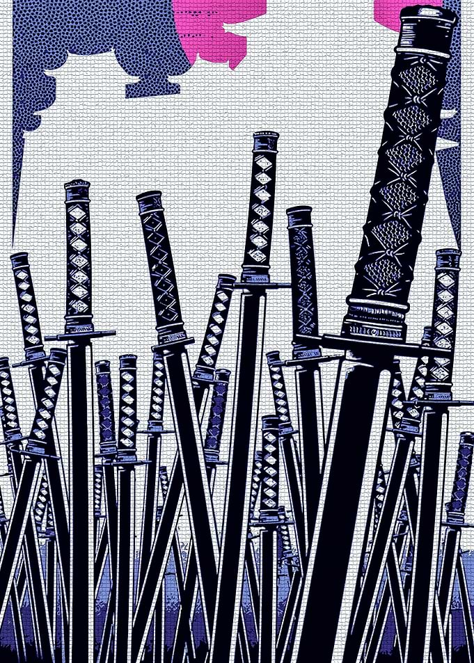 Samurai Swords Art Print