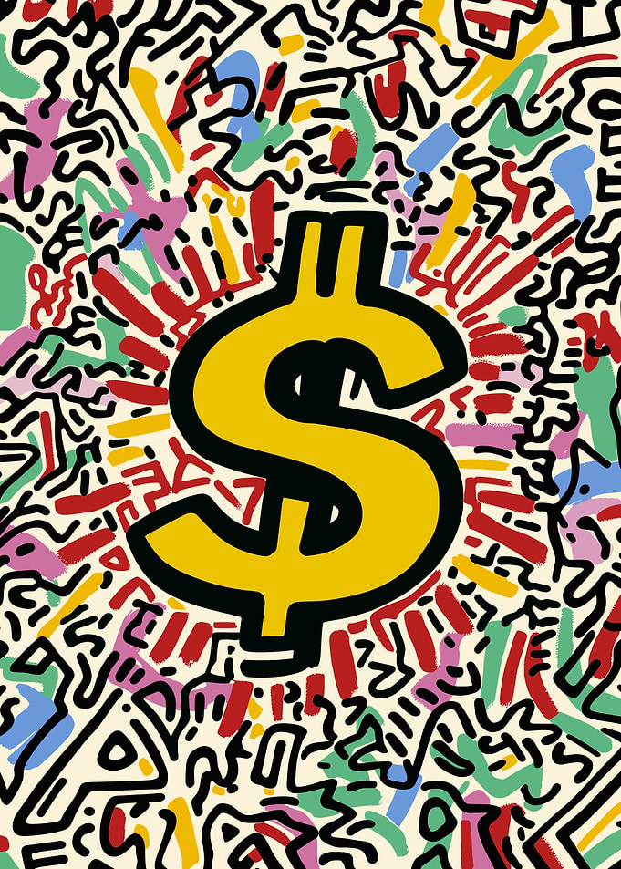 Dollar Sign Pop Art Poster