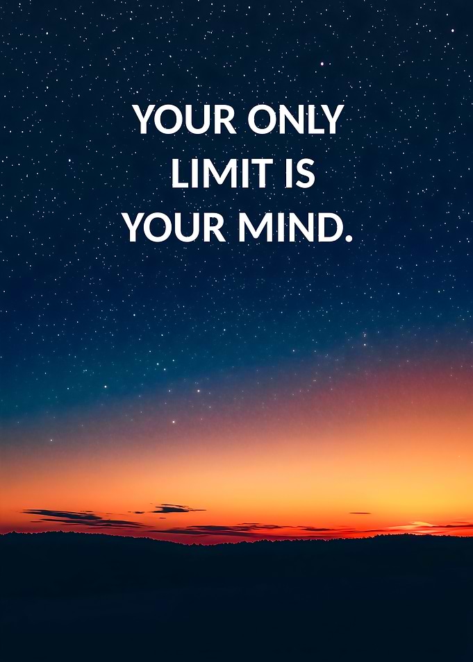 Bold text motivational quote