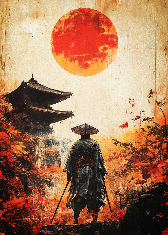 Samurai Warrior Graffiti Artwork