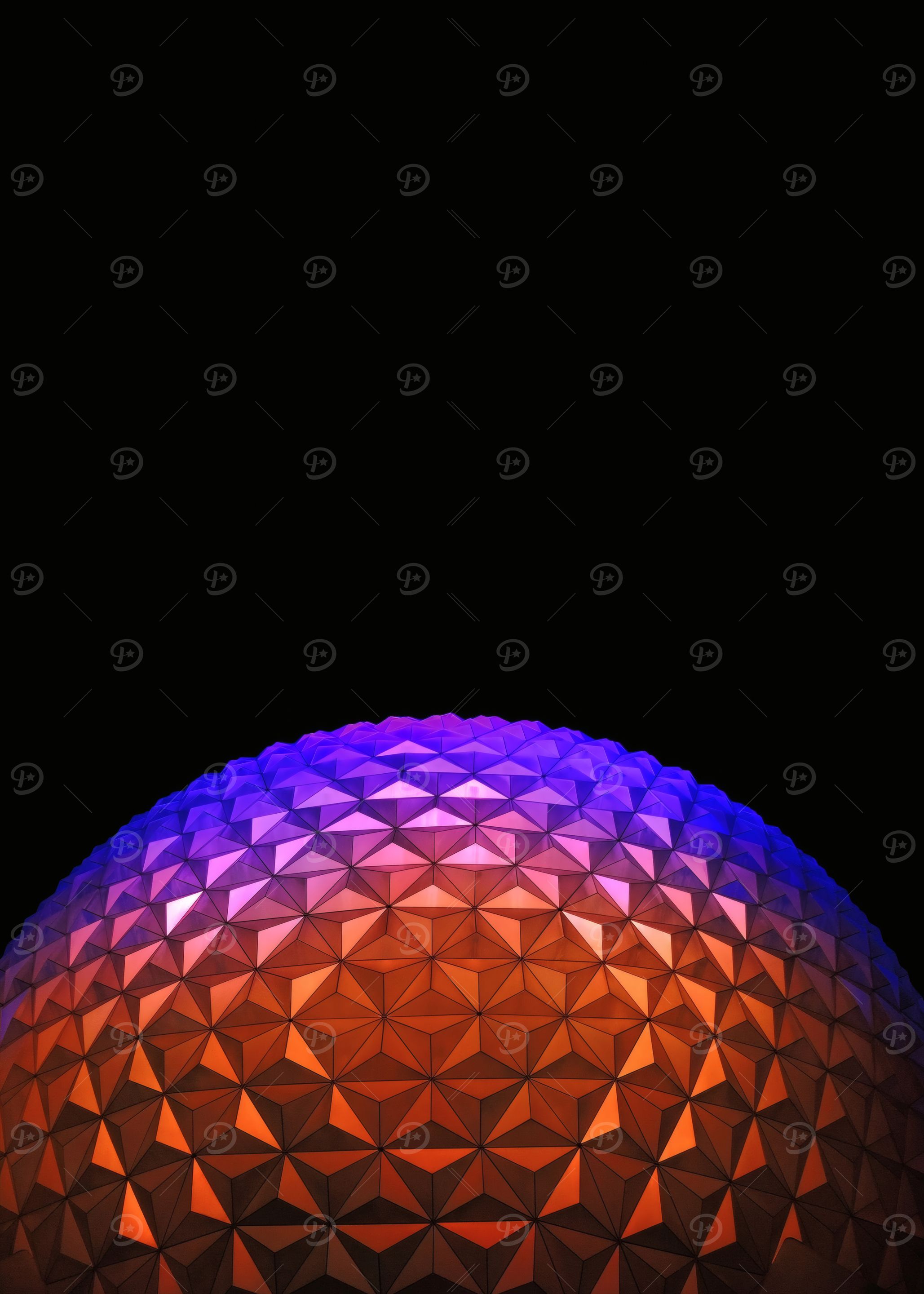 Geodesic Dome at Night
