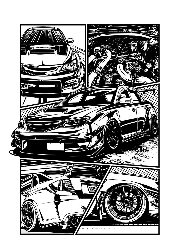 Subaru Impreza WRX STI Comic