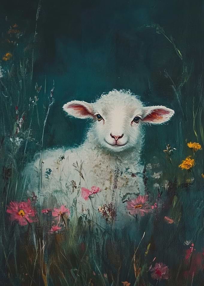 Lamb in a Meadow