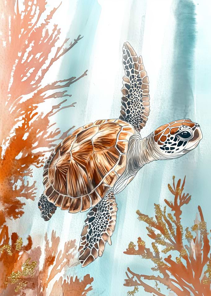 Sea Turtle Watercolor