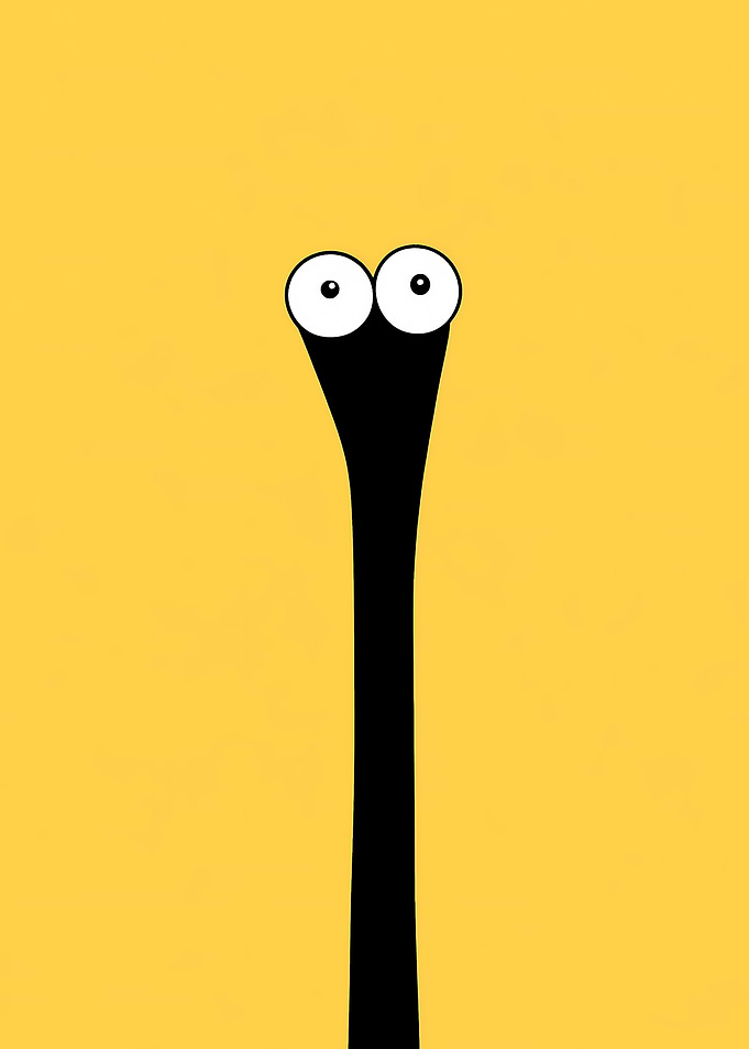 Black Worm with Big Eyes