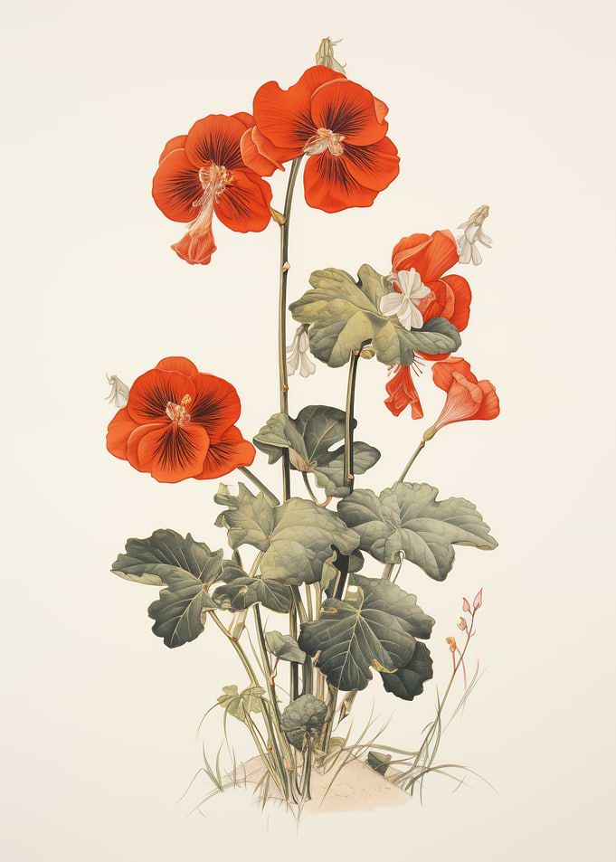 Red Flowers Illustration