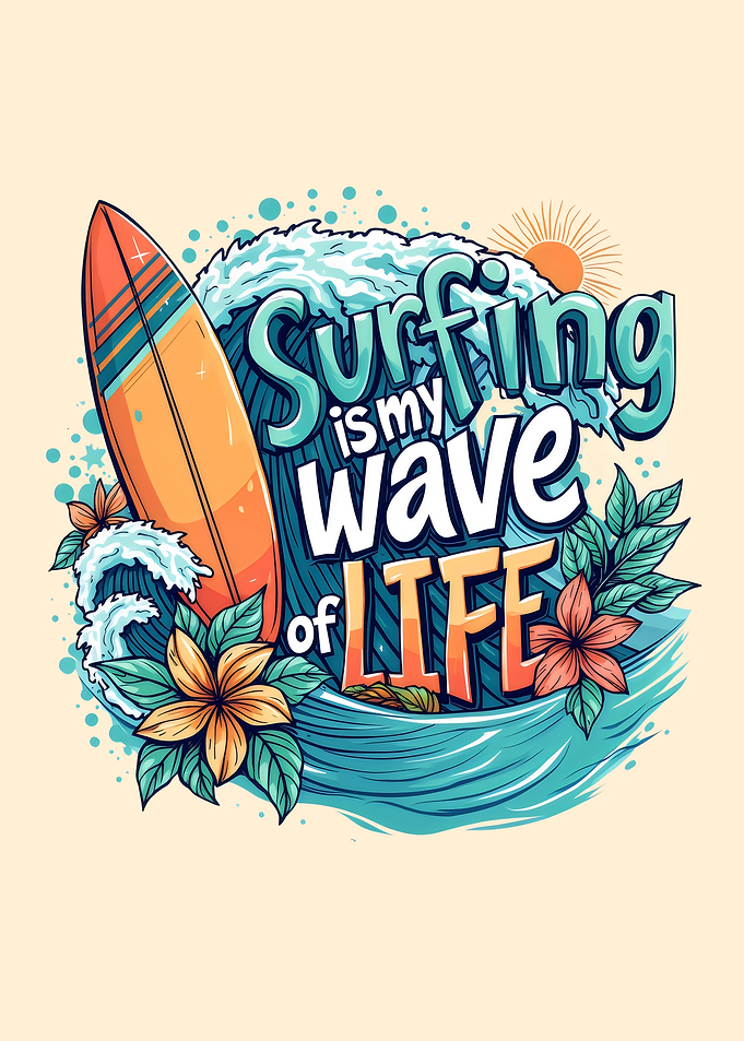 Surfing is My Wave of Life - Surfer Tee