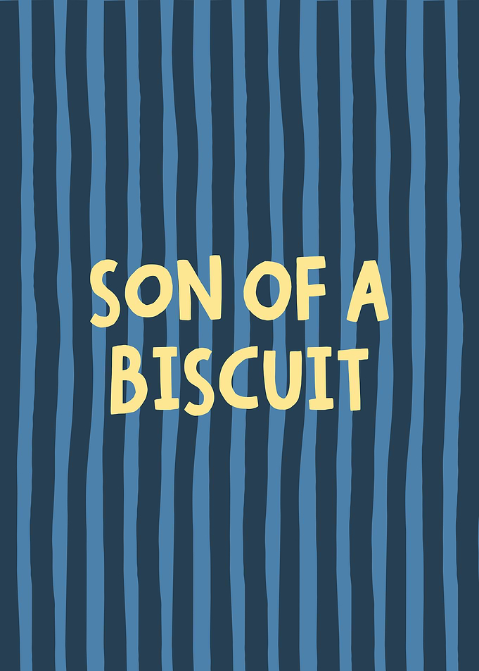 Son of a biscuit funny kitchen stripe art