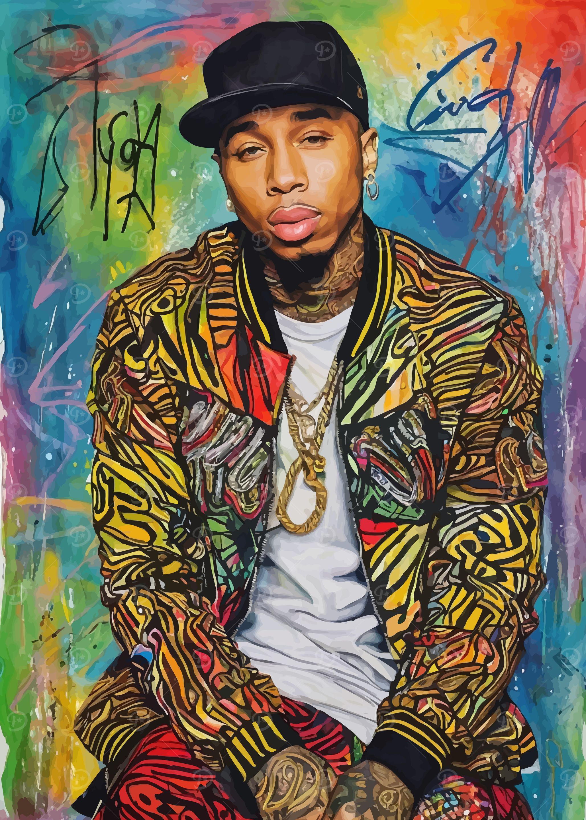 Tyga Portrait Painting