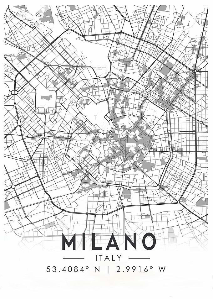 Milan City Map