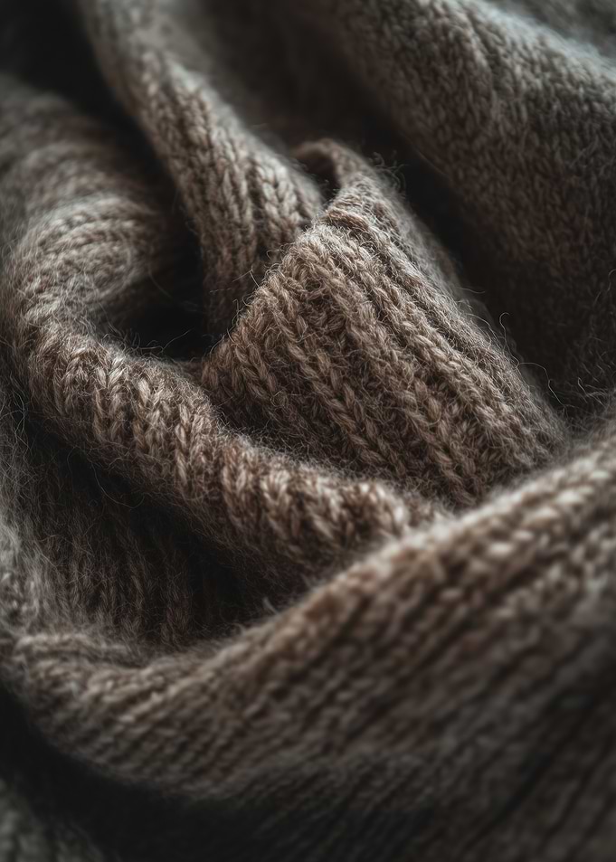 Brown Wool Knit Fabric Texture