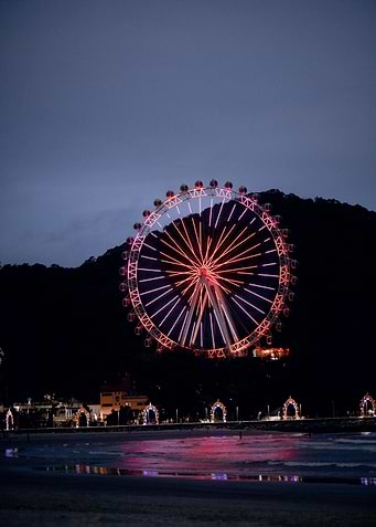 Heart Ferris Wheel Night Lights