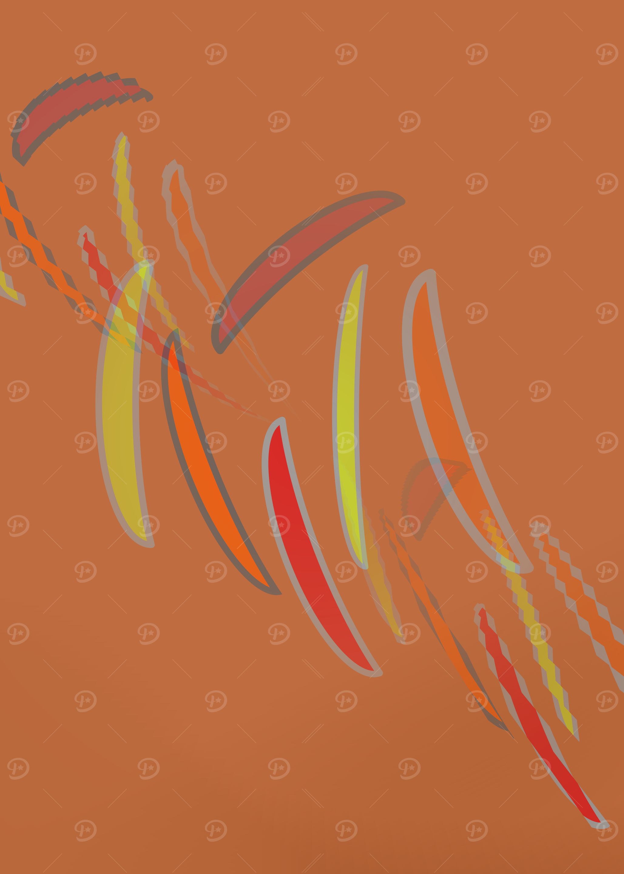Abstract Art with Curved Lines