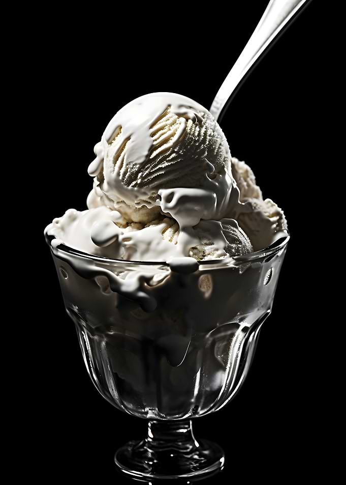 Melting Vanilla Ice Cream