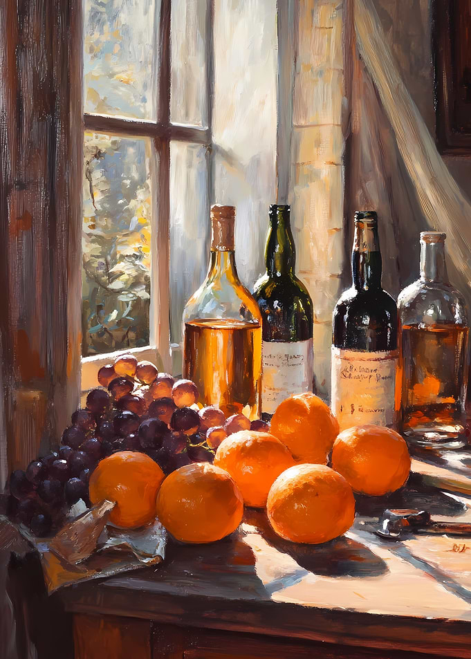 Still Life with Wine and Fruit