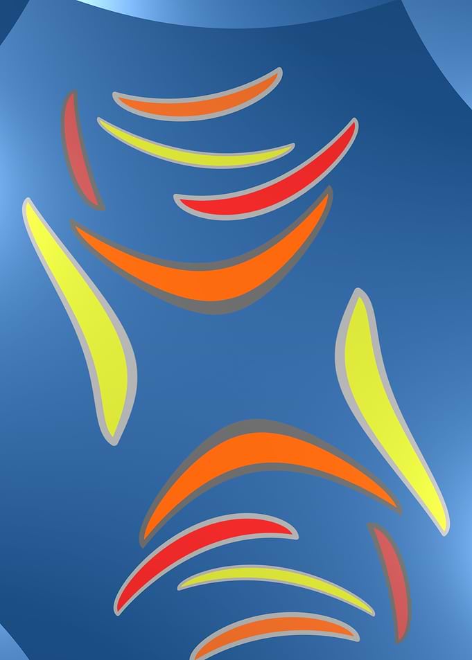 Abstract Blue & Orange Art
