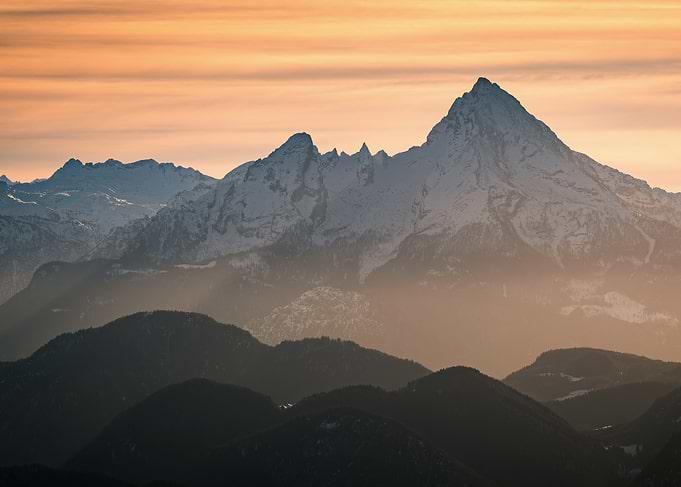 Snowy Mountain Watzmann