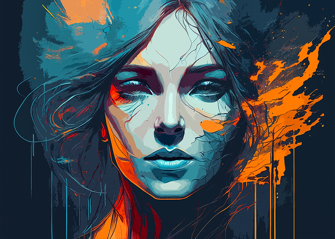 Woman in Blue
