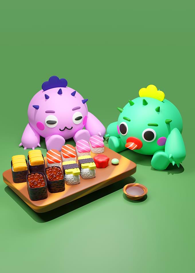 Cactus Friends Sushi