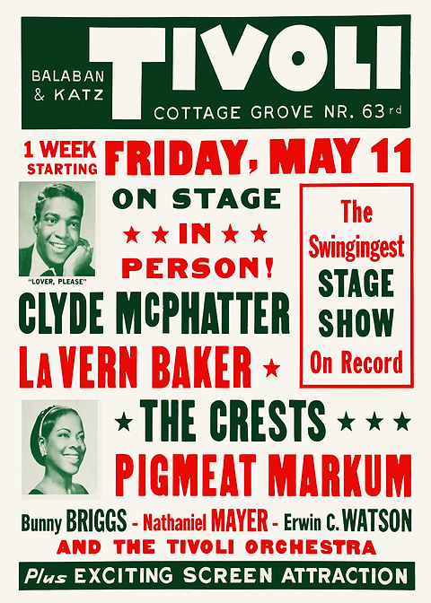 Tivoli Concert Poster — retro advertising art on metal