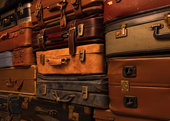 Vintage Suitcases Stack