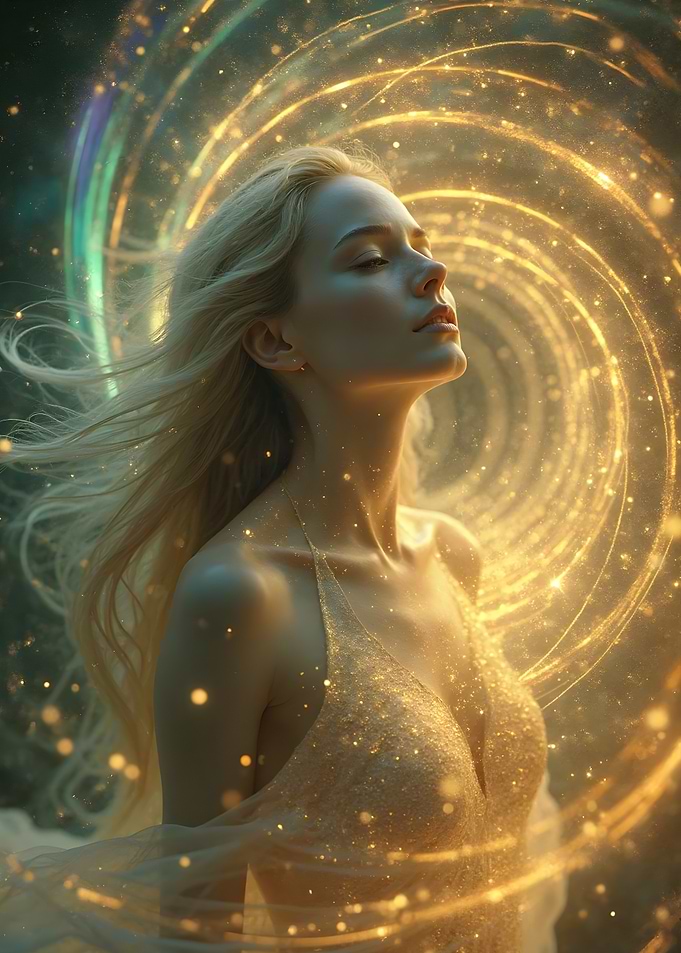 Golden Light Woman Goddess