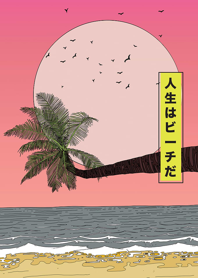 Palm Tree Sunset Beach