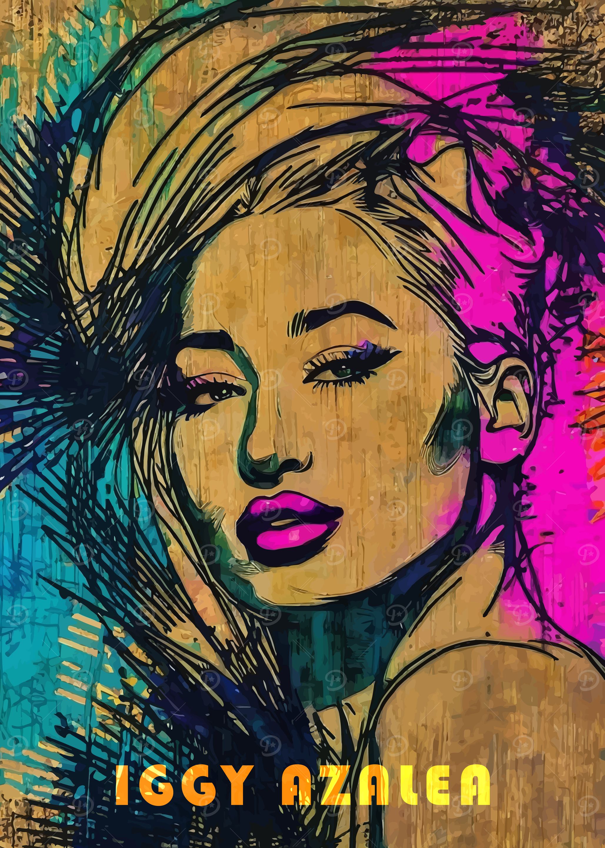 Iggy Azalea Pop Art Portrait