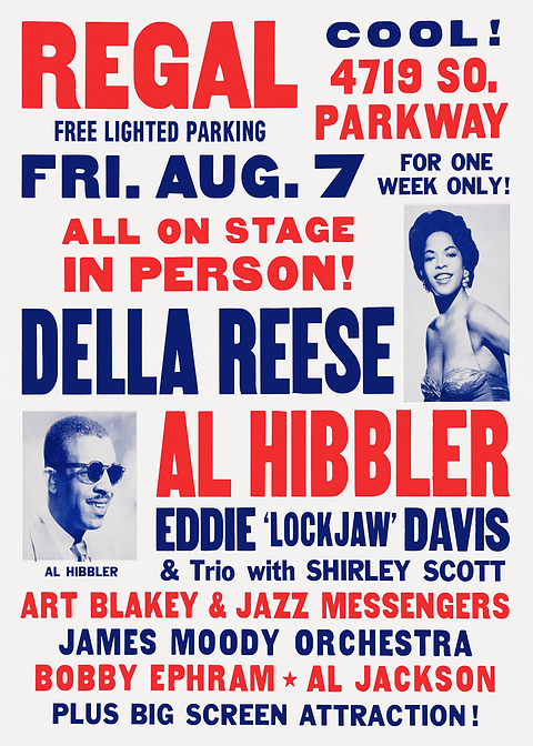 Regal Theater Concert Poster — retro advertising art on metal
