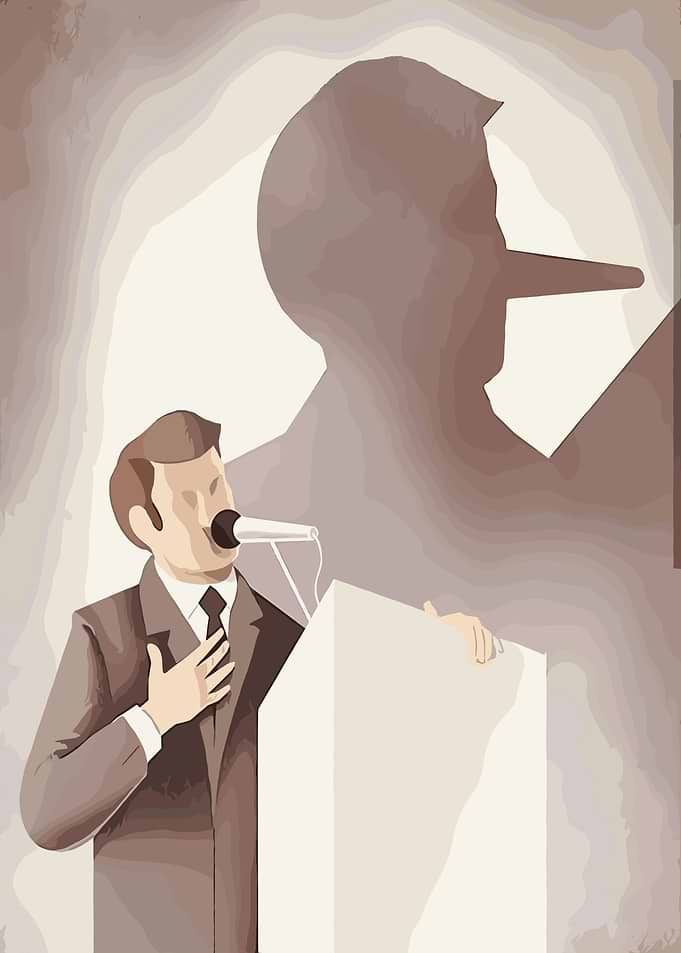 Man Speaking with Shadow