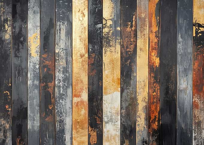 Rustic Elegance: Gold and Charcoal
