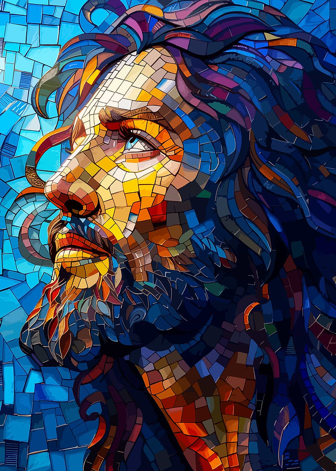 Mosaic Portrait of a Man