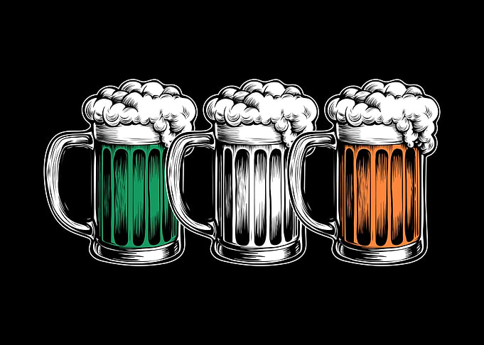 Irish Flag Beer Glasses