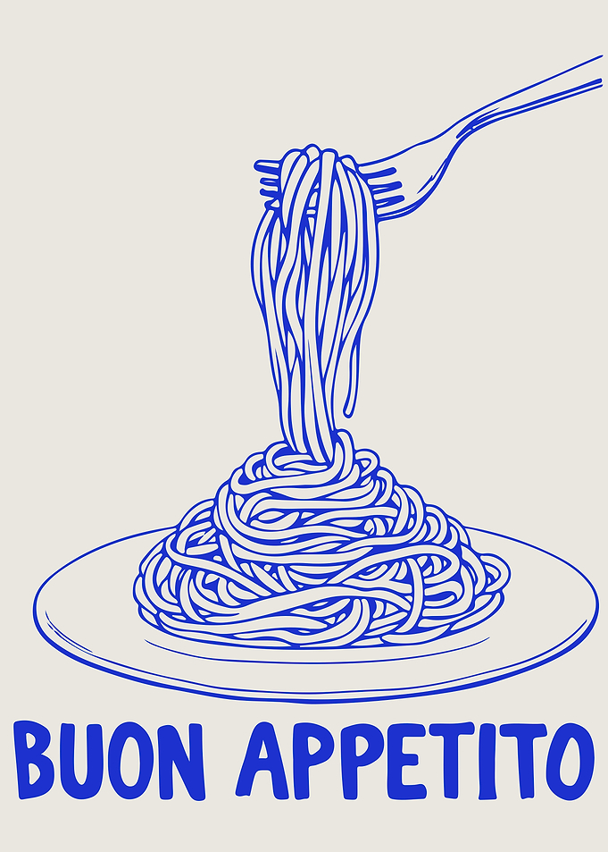 Buon Appetito Spaghetti Pasta Kitchen Art