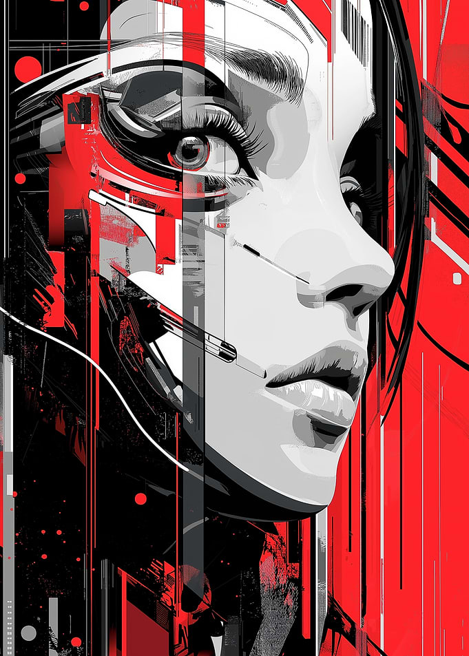 Cyberpunk Woman Portrait
