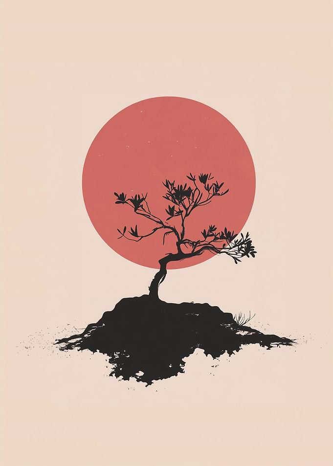 Bonsai Tree Silhouette