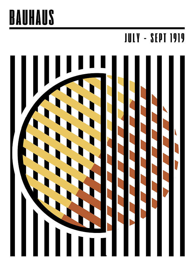 Bauhaus Geometric Art Print