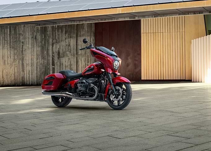 Red BMW Cruiser Motorcycle