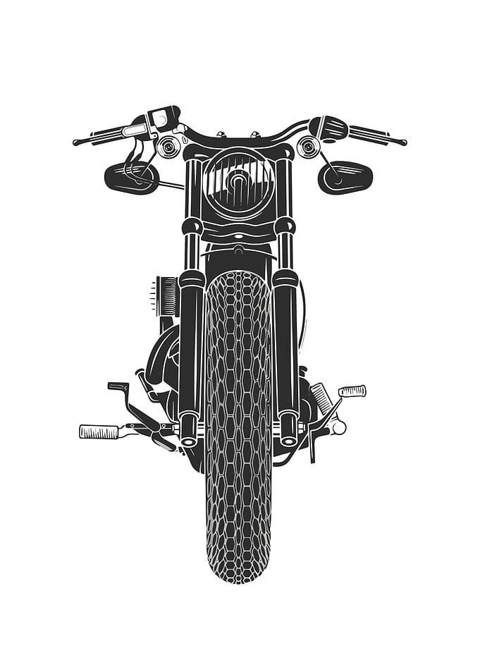 Motorcycle Front View
