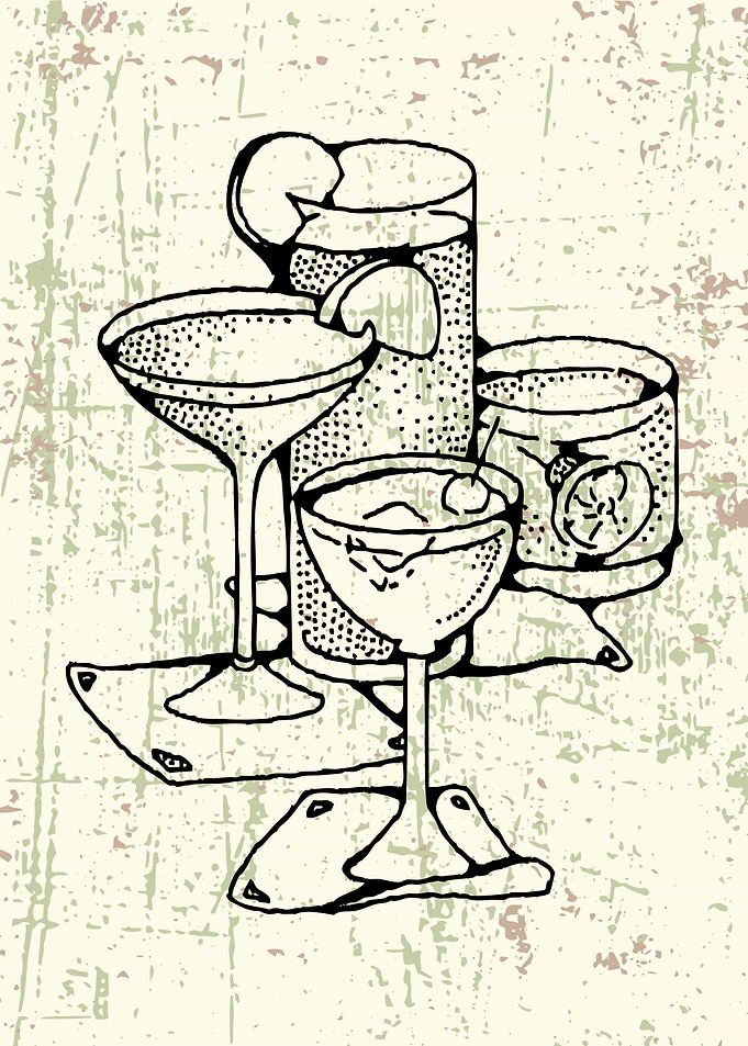 Vintage Cocktail Illustration