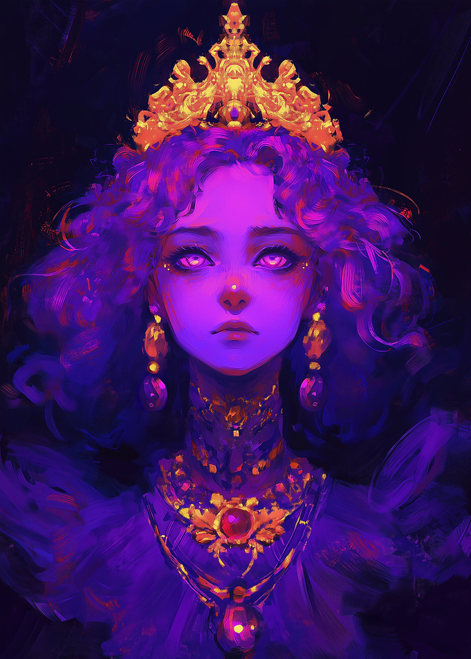 Purple Queen with Crown