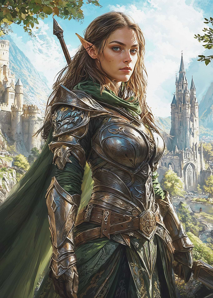 Elf Warrior in Armor