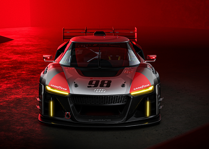 Audi Race Car Front View