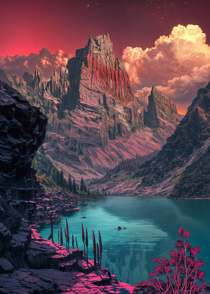 Mountain Lake Sunset