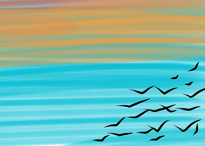 Sunset Birdscape