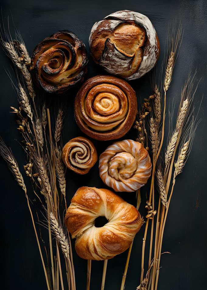 Assortment of Bread and Pastries
