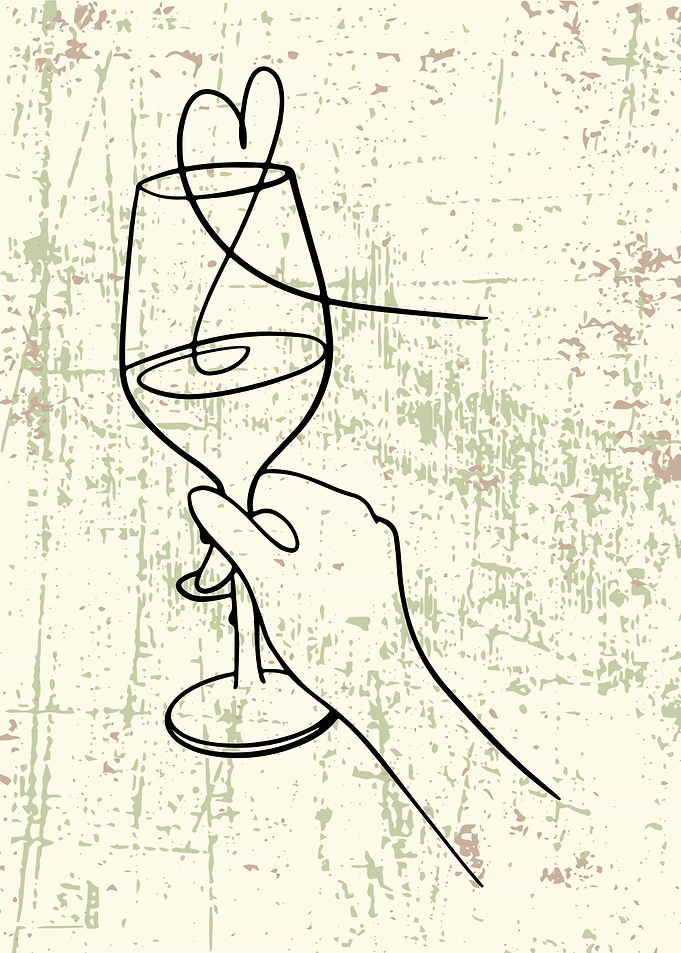 Wine Glass with Heart