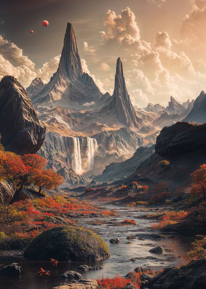 Fantasy Mountain Landscape