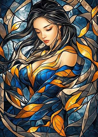 Stained Glass Woman